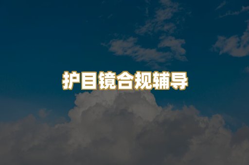 护目镜合规辅导